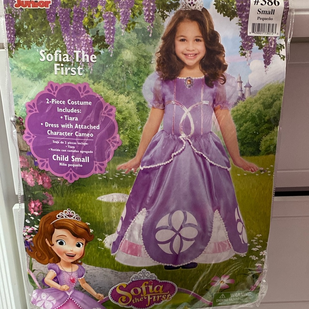 Sofia the First dress up/halloween costume. She wore it at 4 years old.